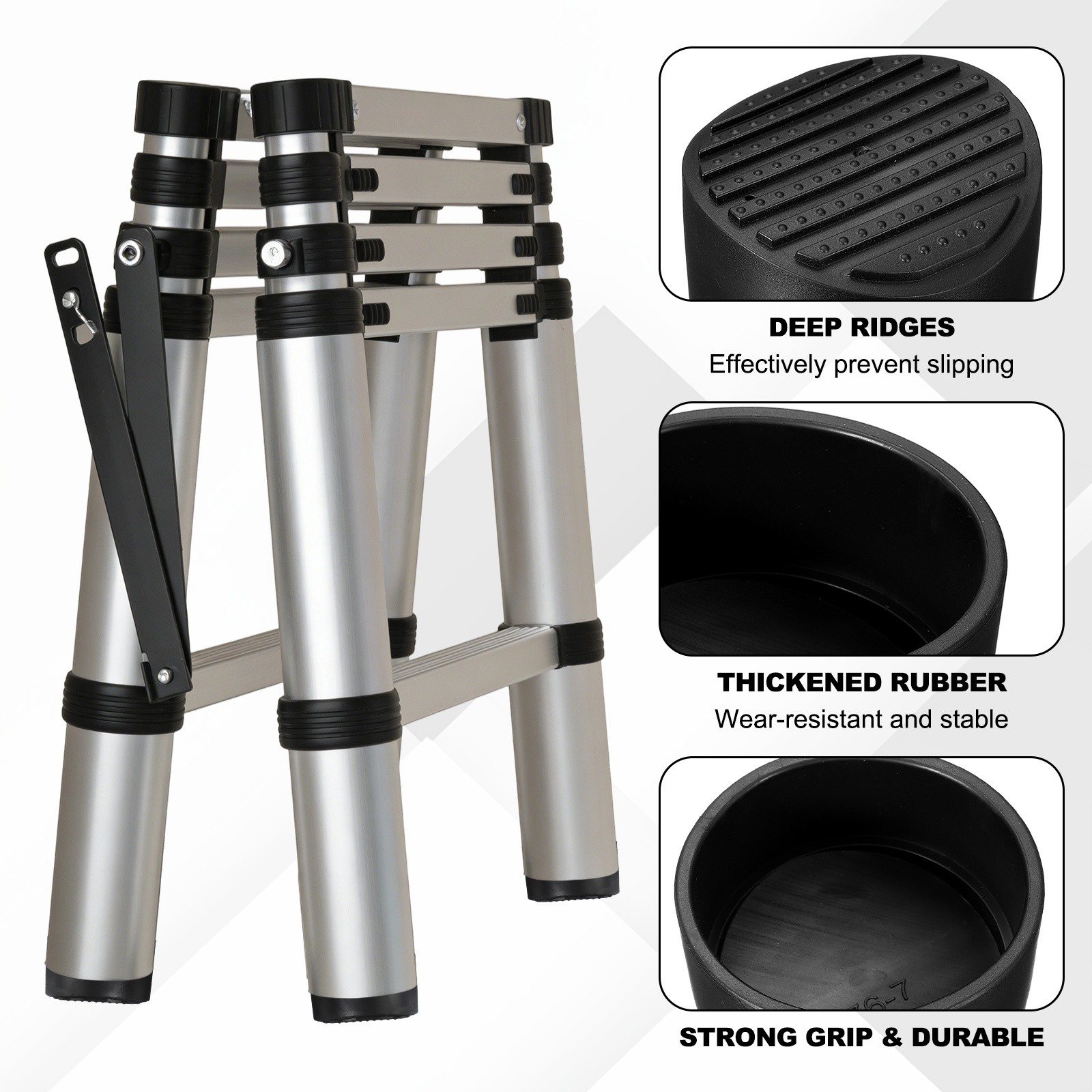 Ladder Non Slip Feet Mat (68mm ID), Rubber Round Step Ladder Foot
