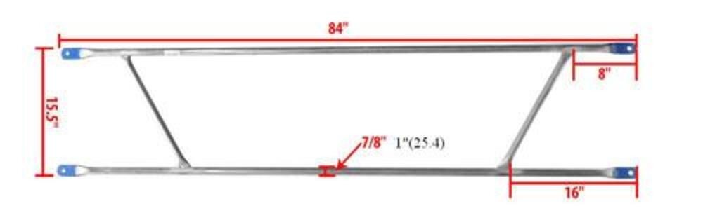7’x15″ Galvanized Steel Frame Scaffolding Guard Rail Side Panel Platform Support