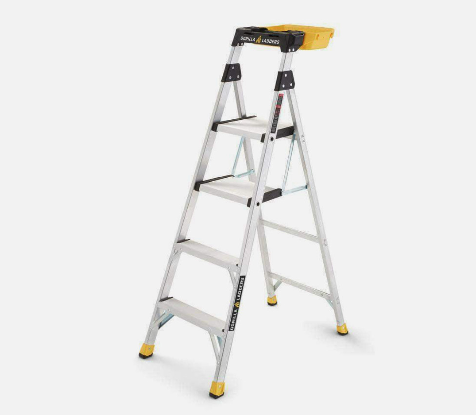 Ladder 5.5 ft Aluminum Dual Platform Project Bucket 300 lb. Capacity IA Rating