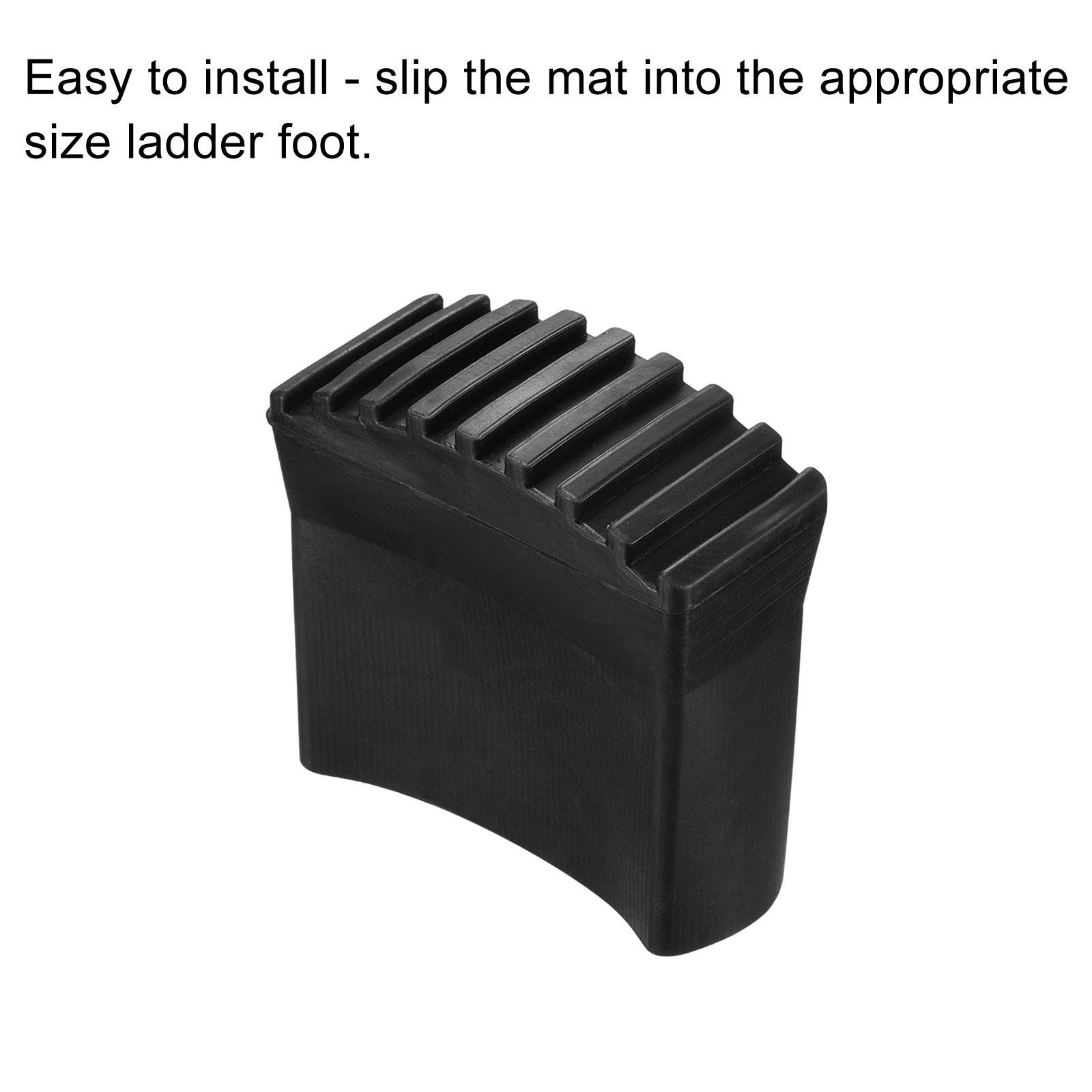 2Pcs Rubber Steep Ladder Non-Slip Feet Mat Pad Cover Ladder Accessories Black