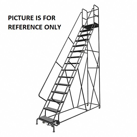 NEW! Tri-Arc 186 in H Steel Configurable Rolling Ladder-15 Step-450 lb Load Cap!