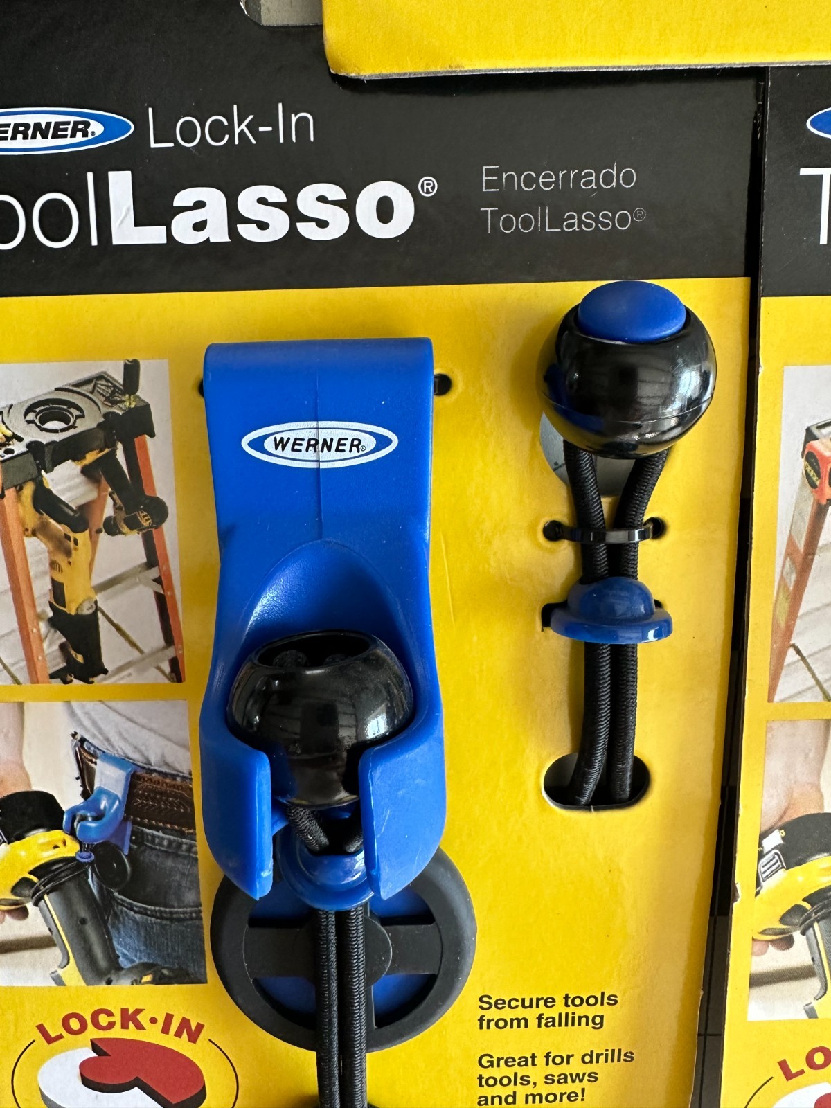 3-pack lot Werner AC58-TL Lock-In Ladder Tool Drill Lasso W/ Belt Clip AC58-TL