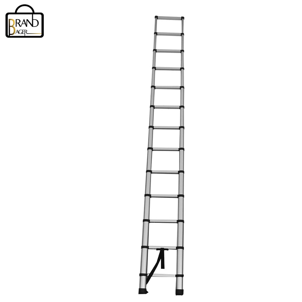 12.5 Feet 330Lbs Safe And Stable Extension Ladder Aluminum Folding Step Ladder