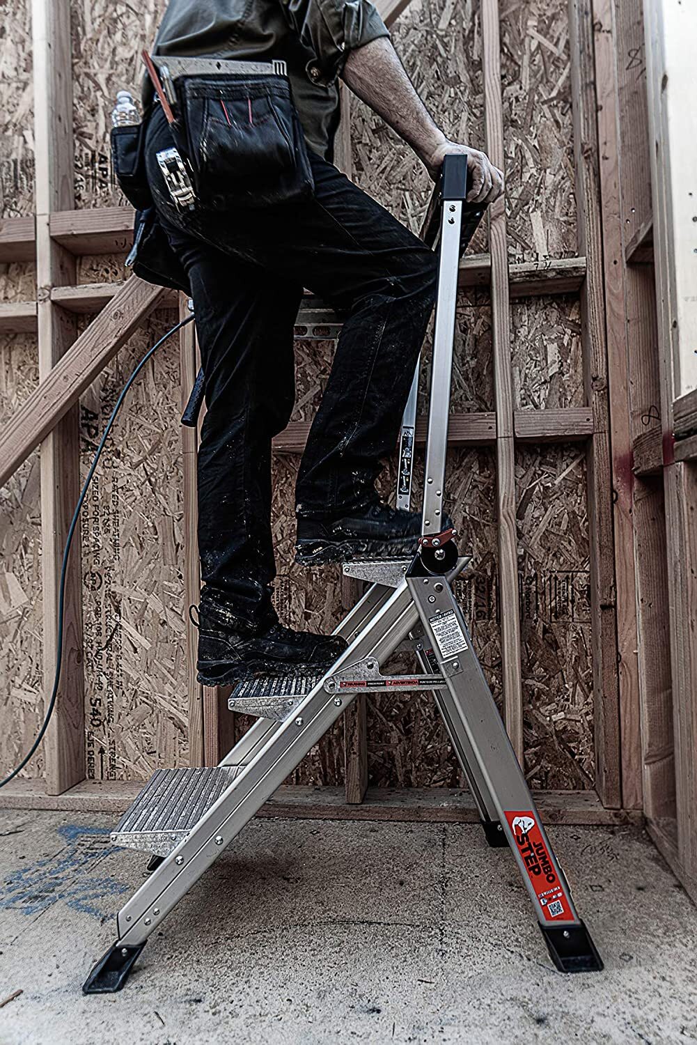 Little Giant Ladders, Jumbo Step, 3-Step, 2 Foot, Step Stool, Aluminum, Type 1AA
