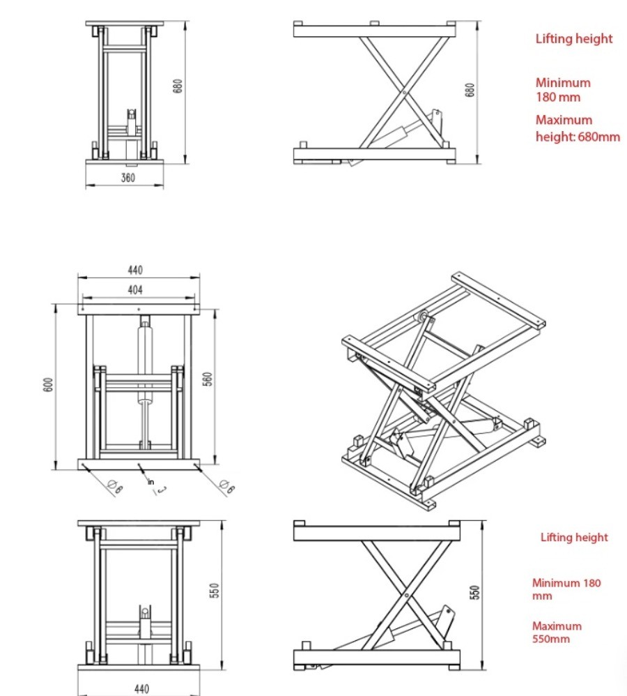 Electric Coffee Table Lifting Shelf Telescopic Shelf Hardware Accessories