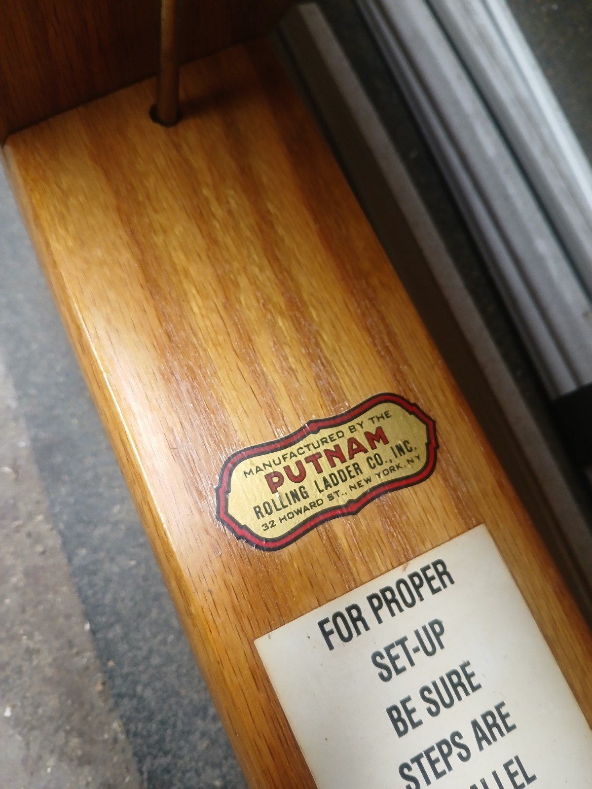 Putnam ROLLING Solid Wood Warehouse/Library LADDER