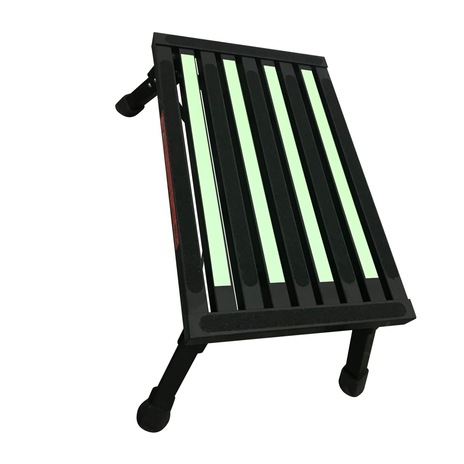 Caravan RV Lightweight Compact ILLUMINATING Folding Platform Step 22cm Black