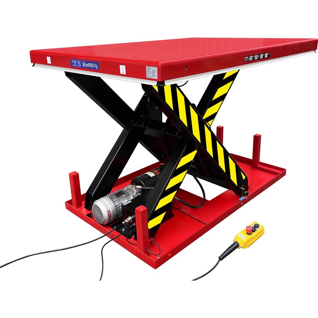 Electric Hydraulic Scissor Lift Table With Foot Pedal, 13,200 lb., 67″ x 47-1/4