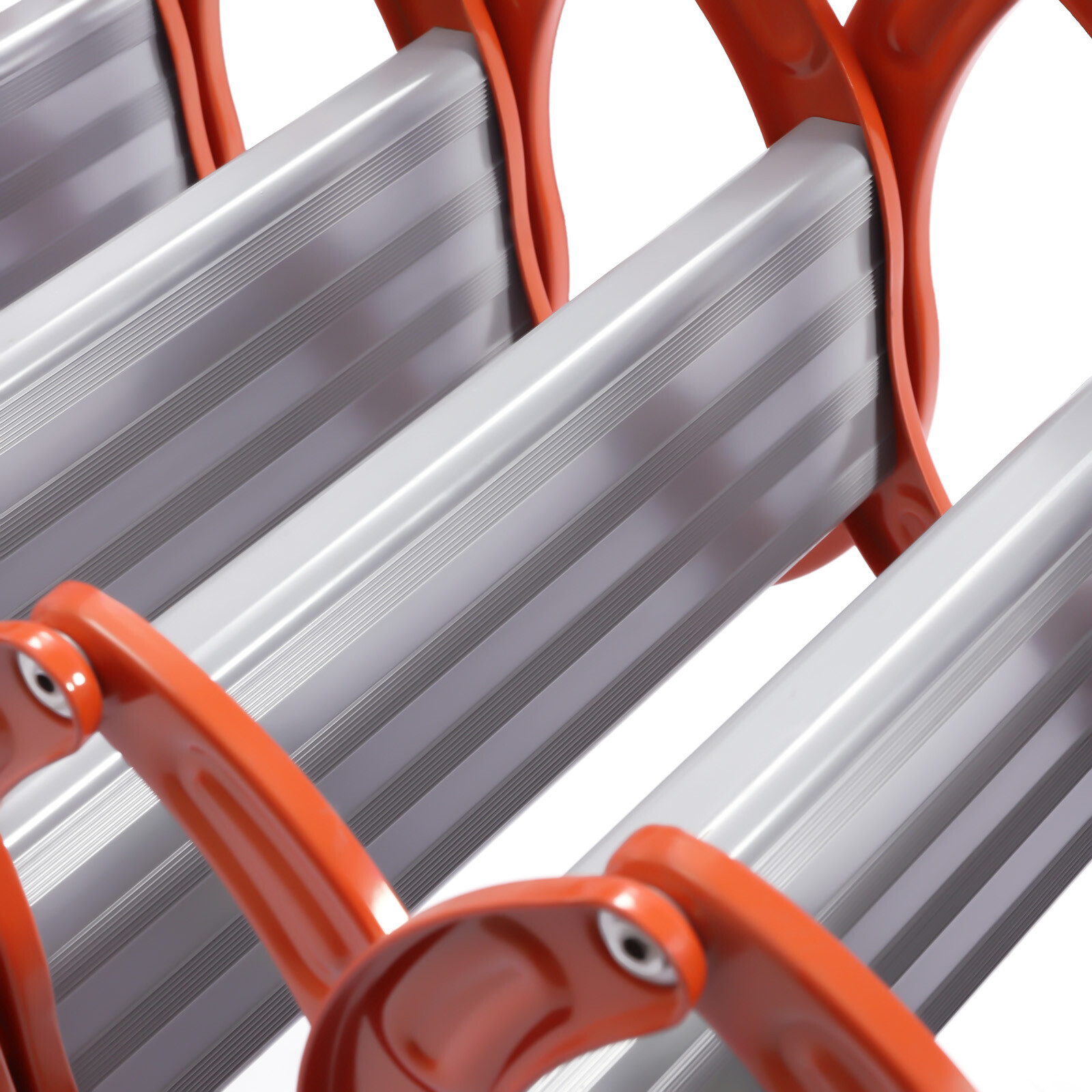 Attic Ladder Pull Down System, 12 Steps Aluminum Magnesium Alloy Attic Stairs