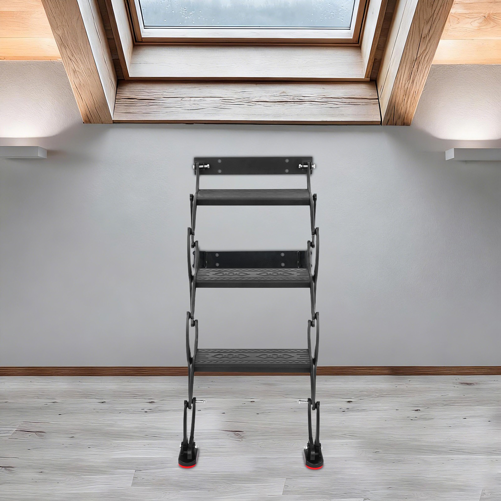 Folding Ladder Telescoping Step Ladders Retractable Wall Mounted Folding Stair