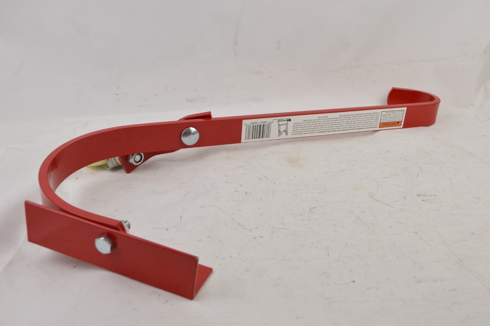 Qualcraft 2481 Steel Ladder Hook Red Powder Coated Weather Resistant Single OEM