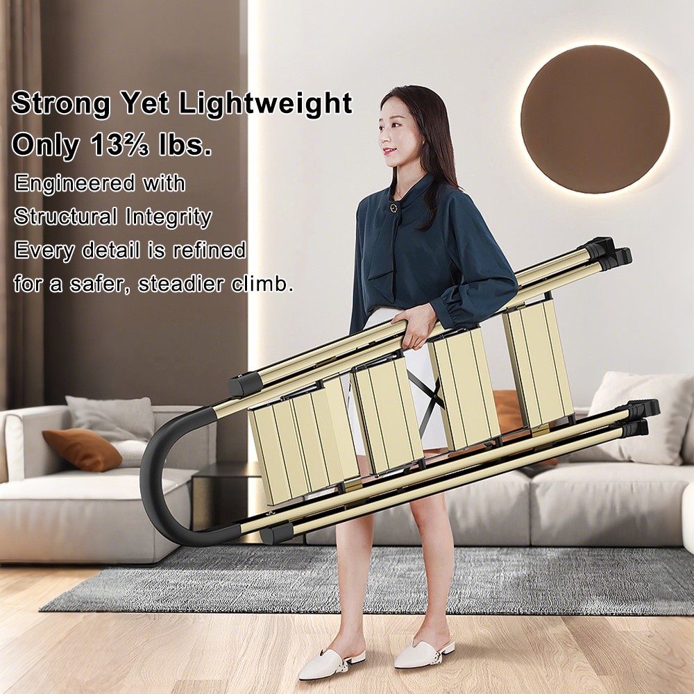 🔥Portable Folding Step Stool with Anti-Slip Sturdy and Wide Pedal 4 Step Ladder