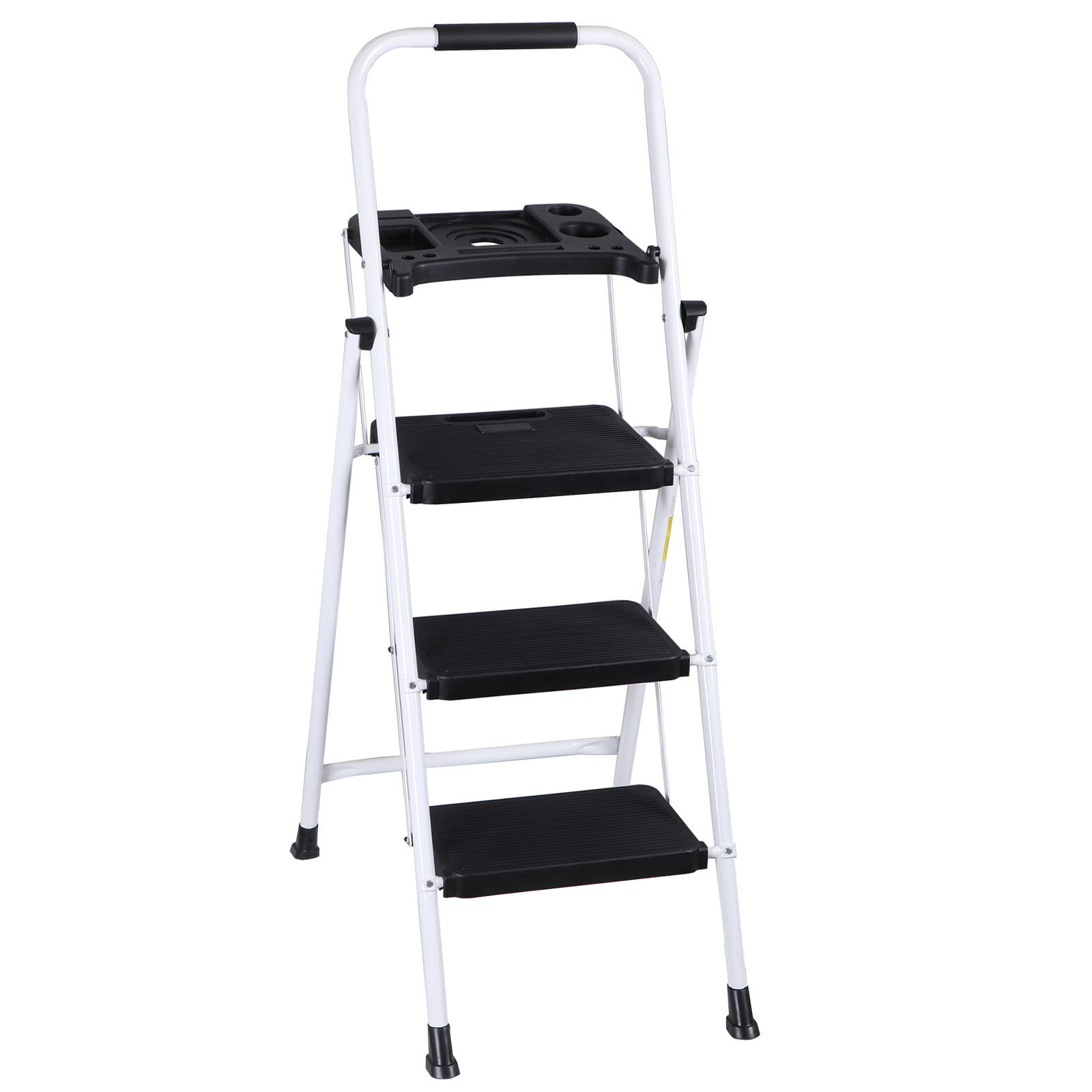 3 Step Ladder Folding Step Stool for Adults w/ Wide Anti-Slip Pedal Lightweight