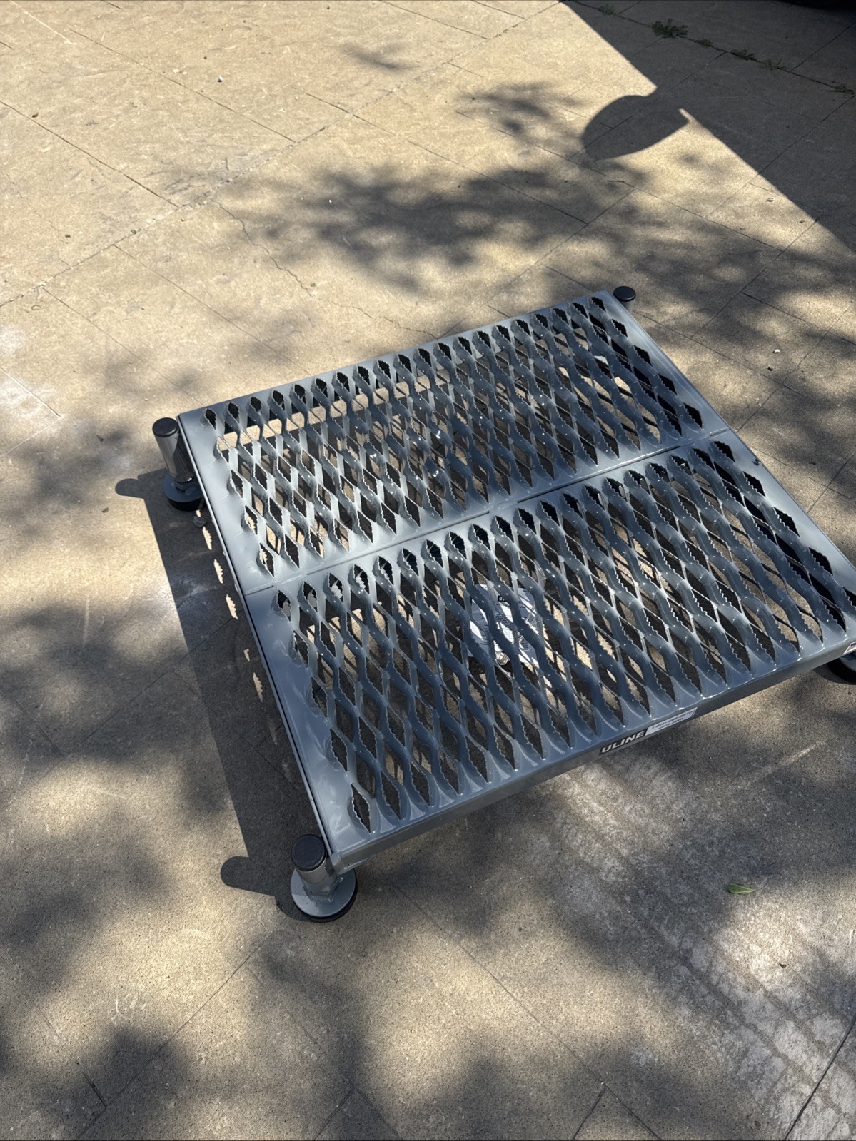 Uline Stationary Work Platform – Steel, 24 x 24″, 6-9″ Height, Gray