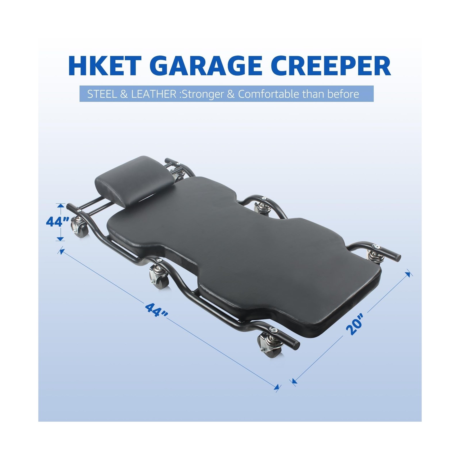 HKTE 44 inches Heavy Duty Garage Creeper, Low Profile Design, Durable Metal F…