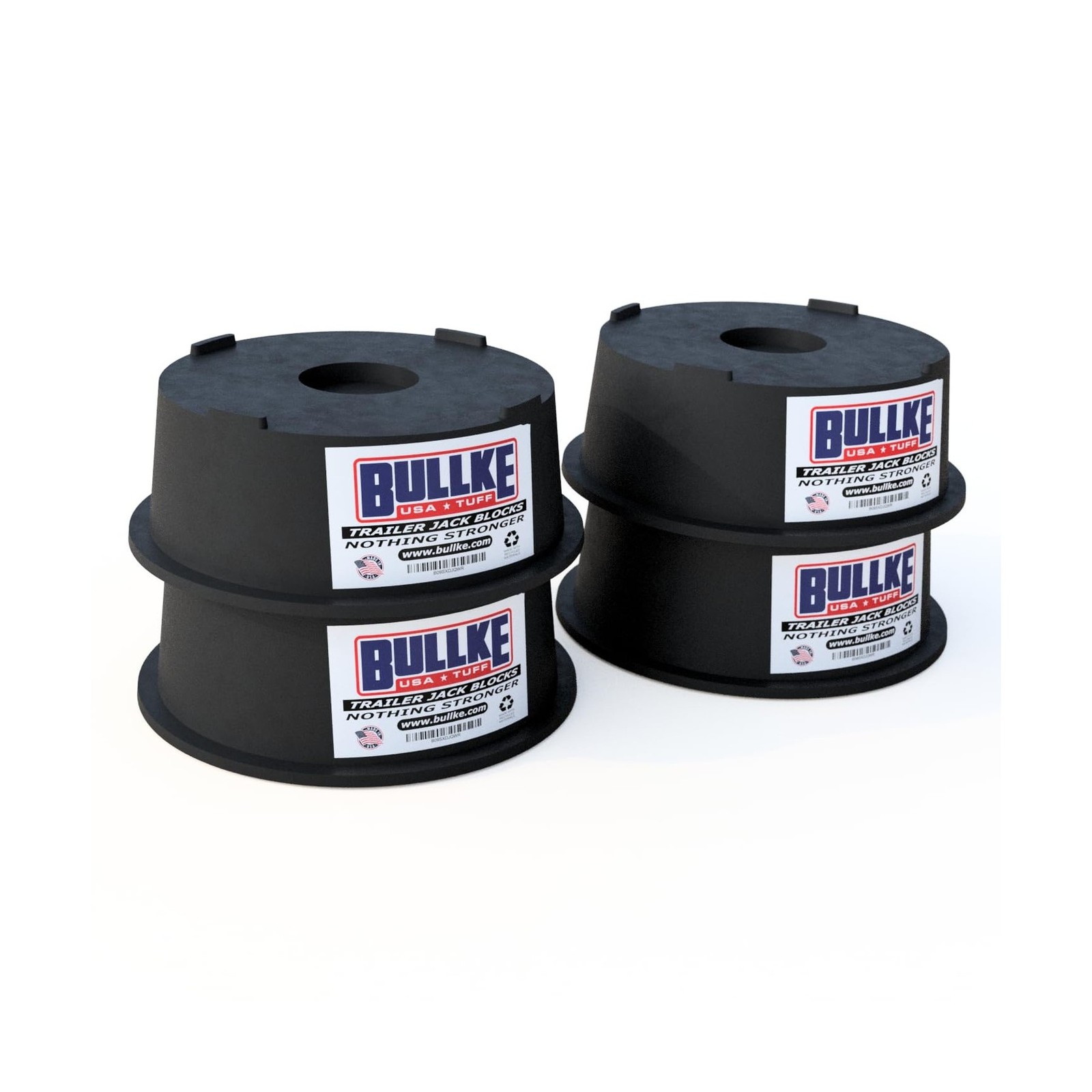 BULLKE Trailer Jack Blocks 4-Pack, USA-Made Heavy Duty RV Leveling Blocks, St…